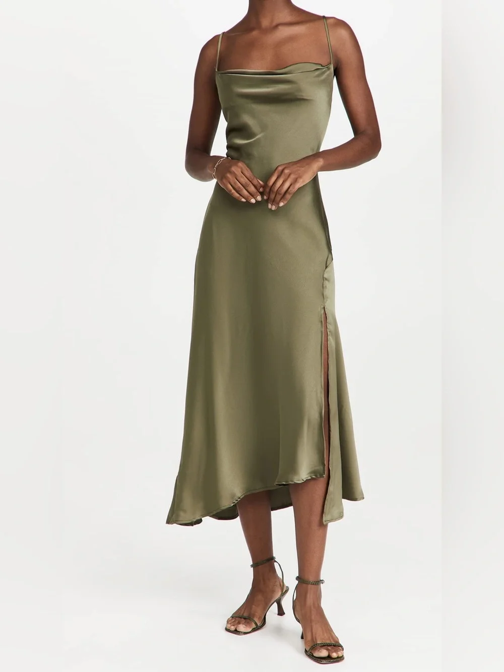 ASTR the label Women's Gaia Dress, Sage, Green, size M